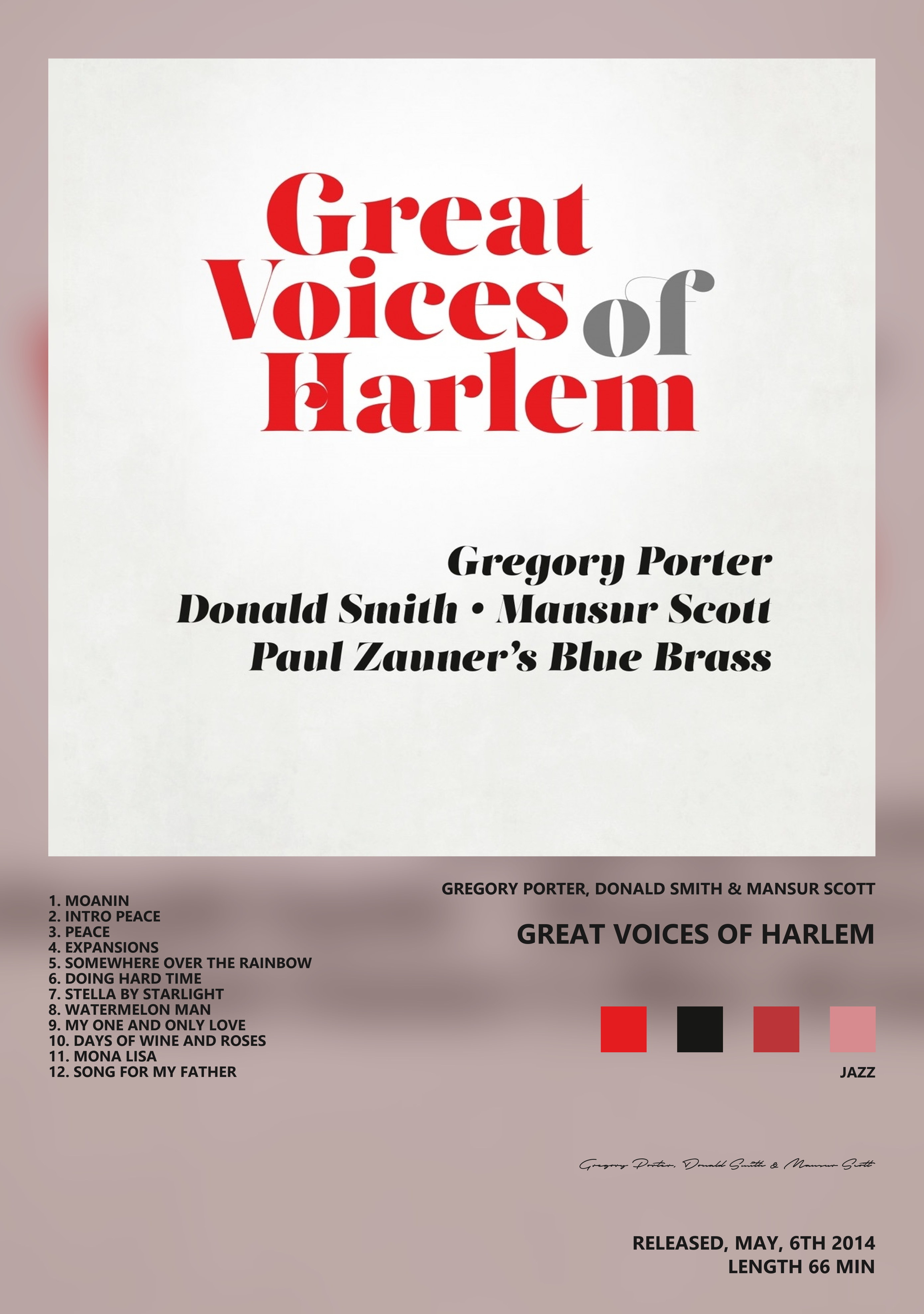 Музыкальный постер: Gregory Porter Donald Smith Mansur Scott — Great Voices of Harlem