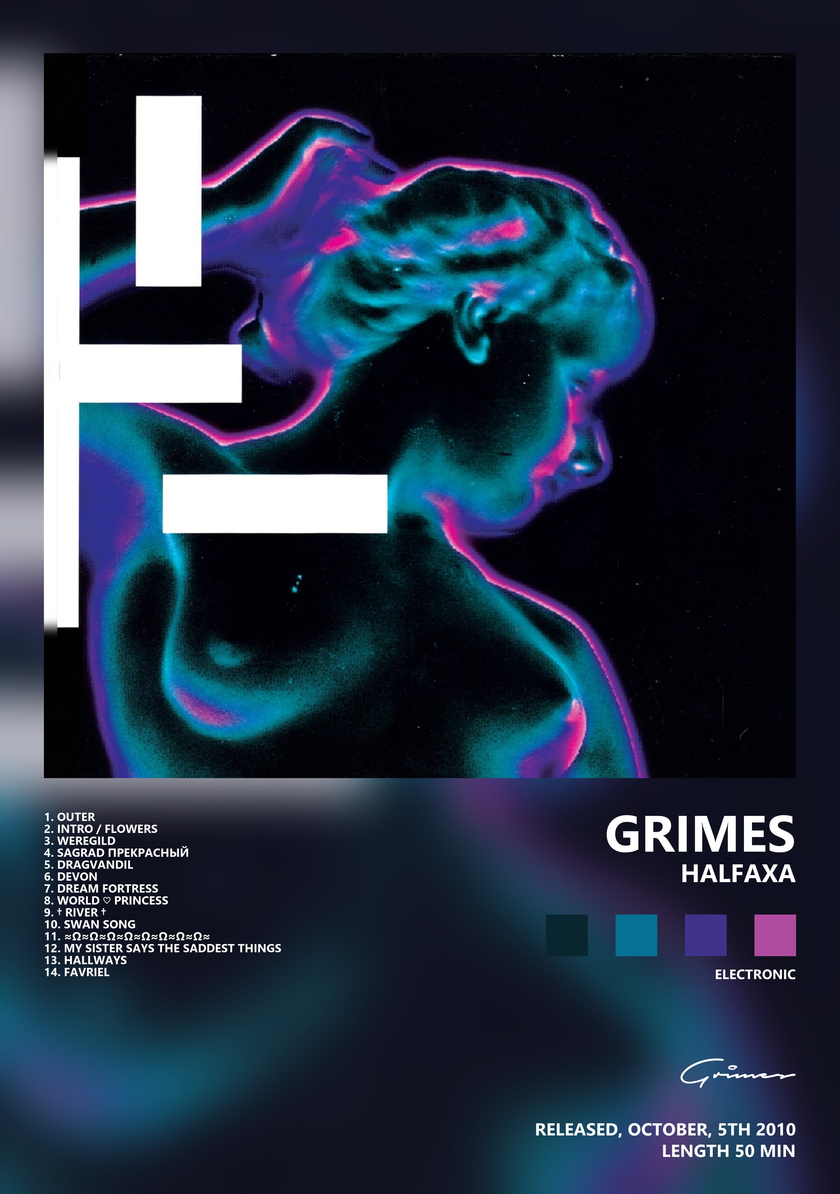 Музыкальный постер: Grimes — Halfaxa