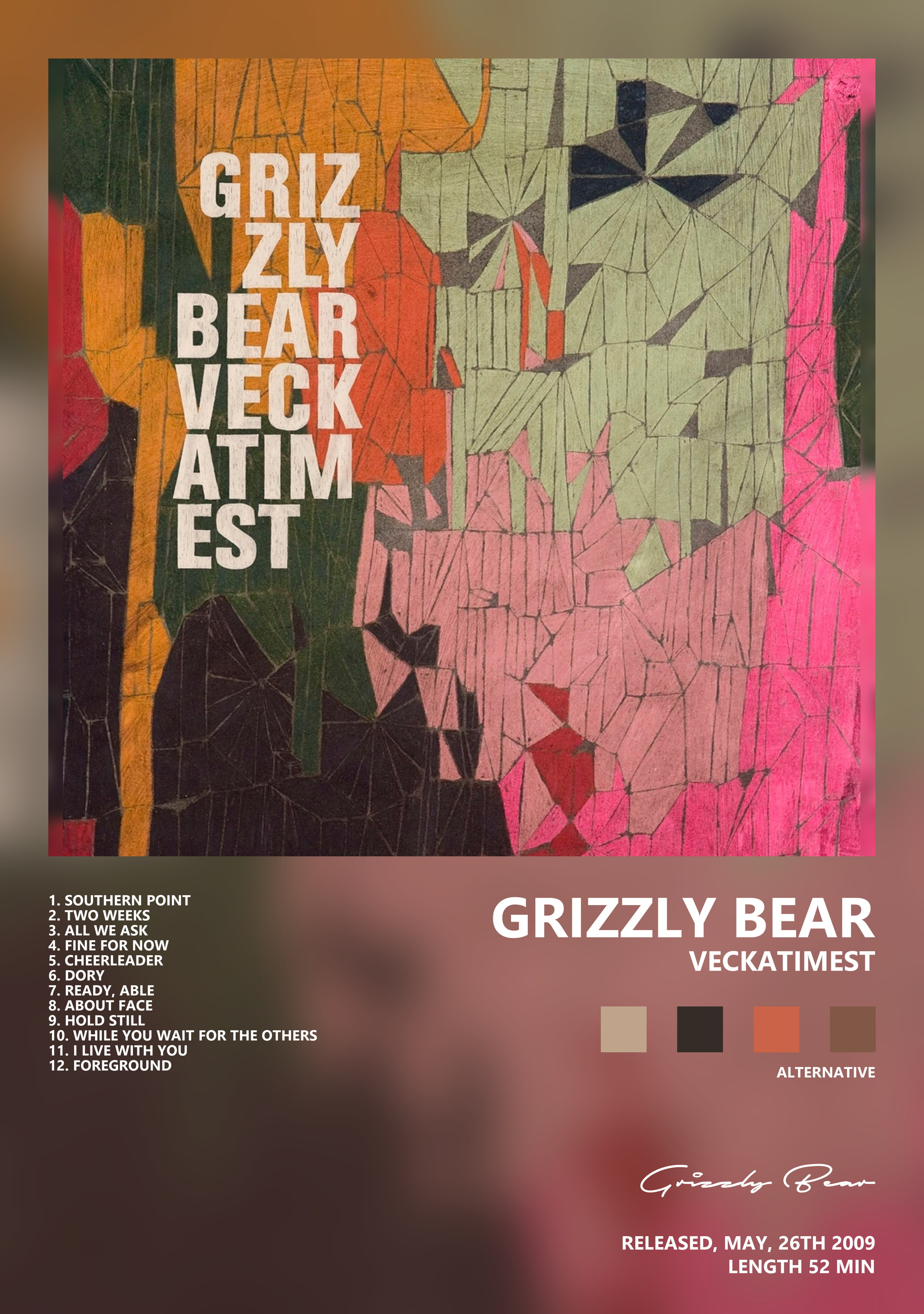 Музыкальный постер: Grizzly Bear — Veckatimest