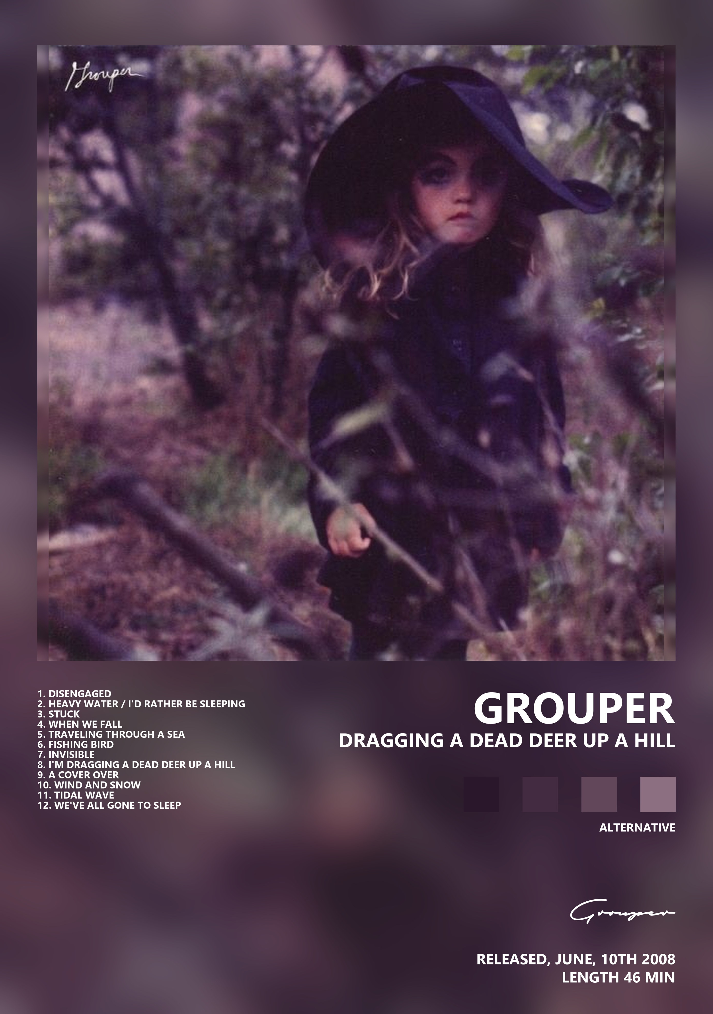 Музыкальный постер: Grouper — Dragging a Dead Deer Up a Hill