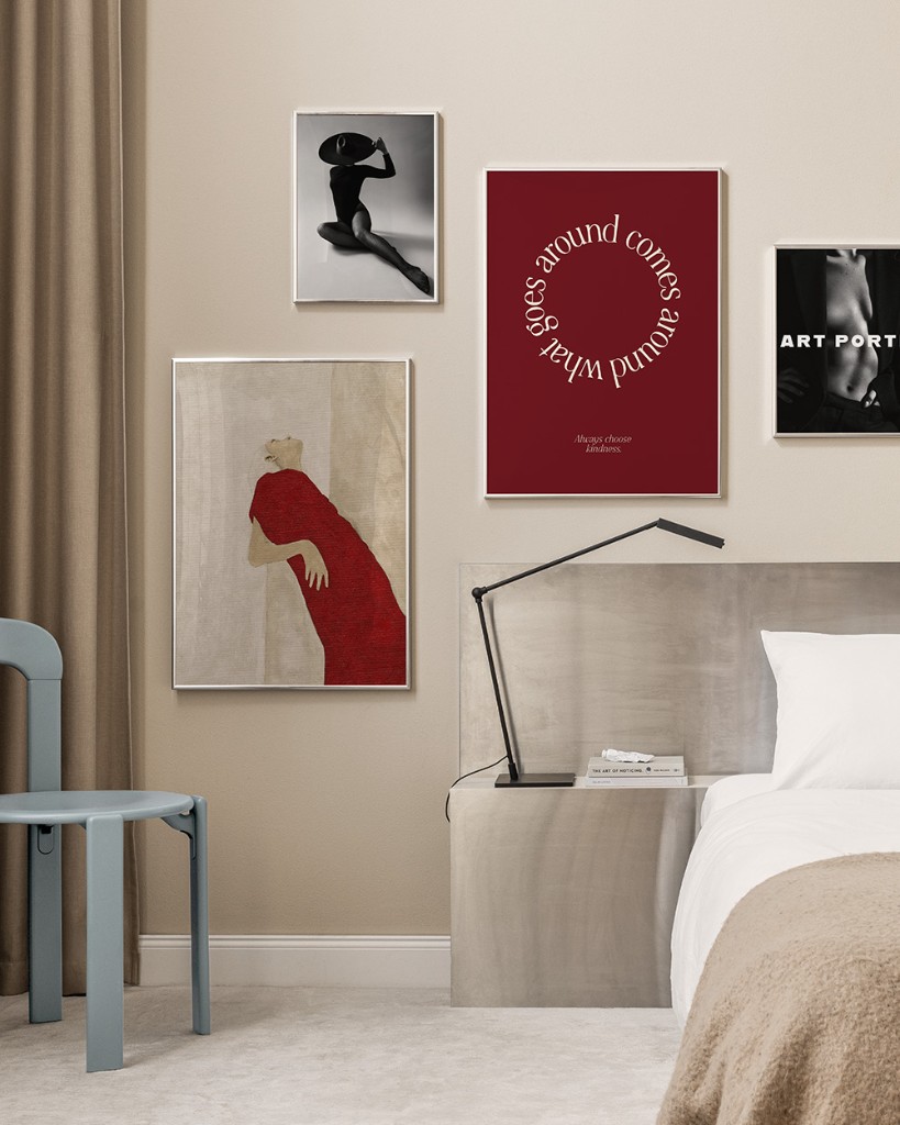Room styled with onlly.art poster — 2
